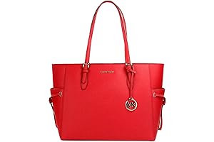 Michael Kors Gilly Large Red Leather Drawstring Women's Tote Bag