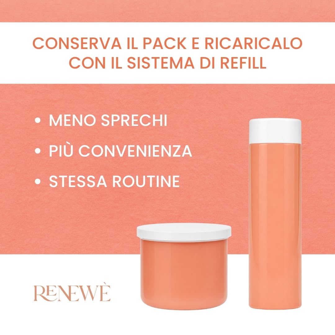REFILL Renewè MY.SERUM, Siero Viso Astaxantina Pura SPF 30 Antiage Antiossidante - Protegge, Idrata e Rimpolpa - Con peptidi Vitamina C ed E - 30 ml