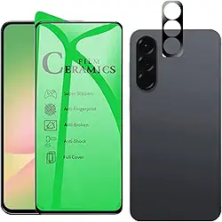 Película de Cerâmica para Galaxy A56 com Proteção de Câmera, Vidro Temperado 9H, Transparente