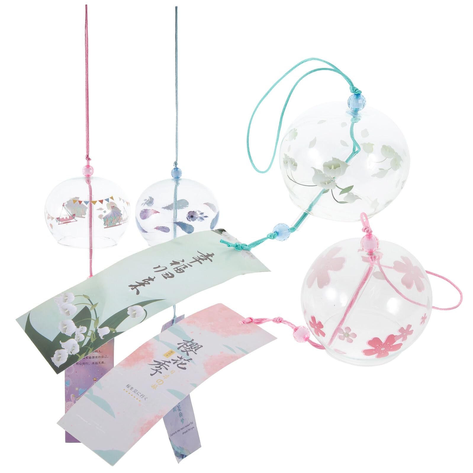 Carillon de verre suspendu BESPORTBLE cloche déco apaisante bureau