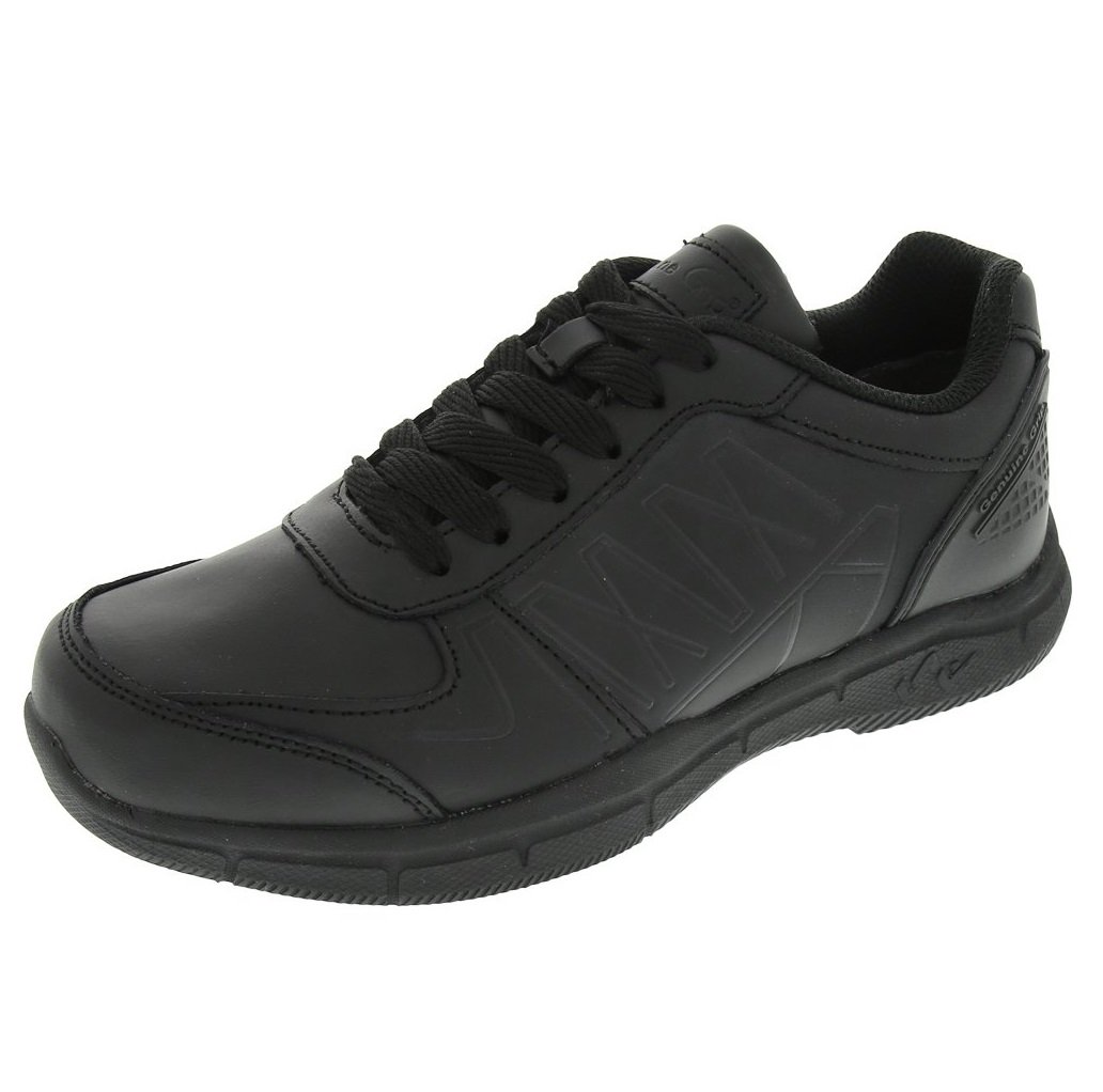 Genuine Grip Women's Ultra Lite Slip Resistant Work Shoe Black 160 (7, Black)