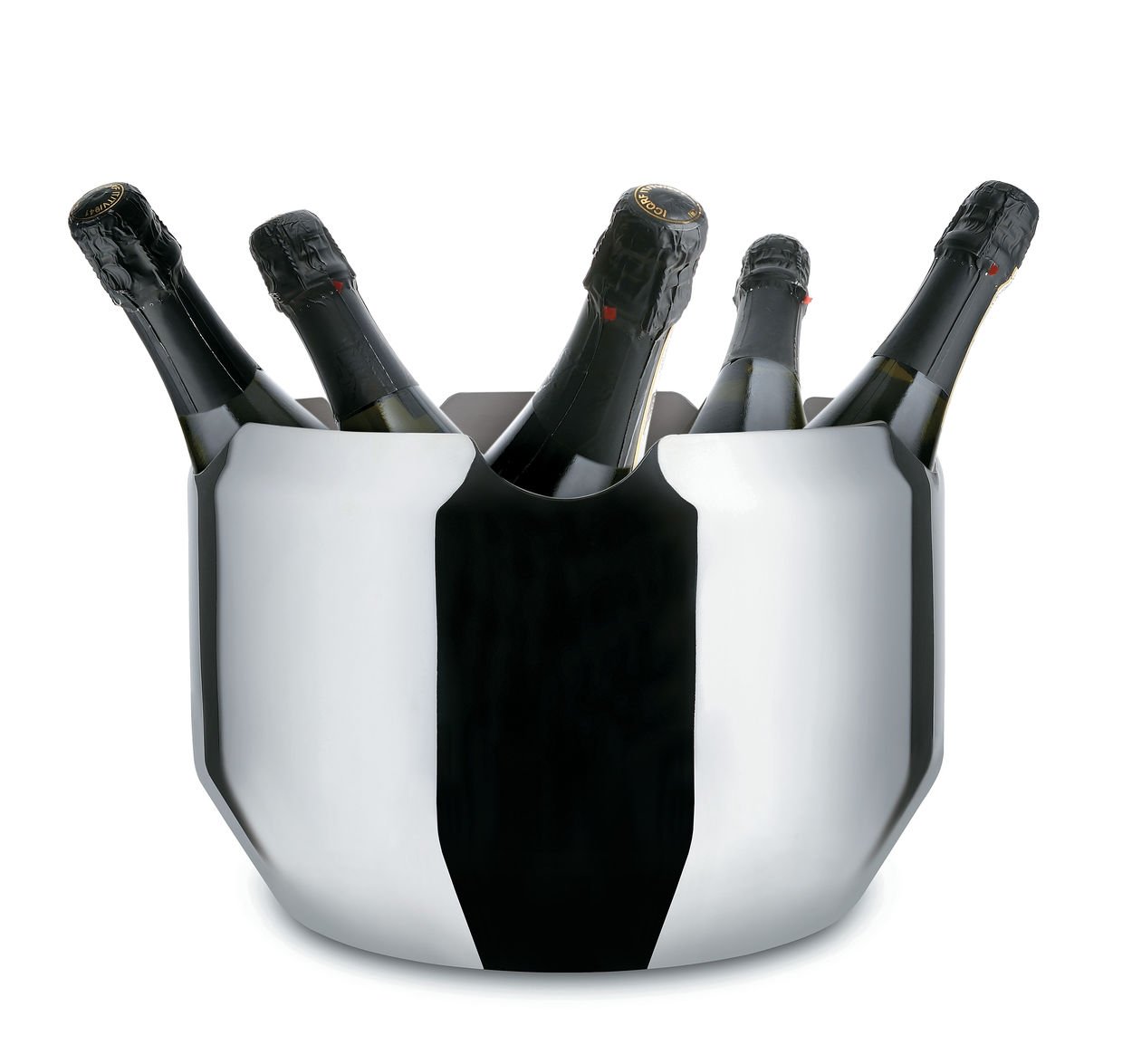 Alessi GIA17 Noè, Vasca Portabottiglie in Acciaio Inossidabile 18/10, Colore: Argento, Finitura Lucida