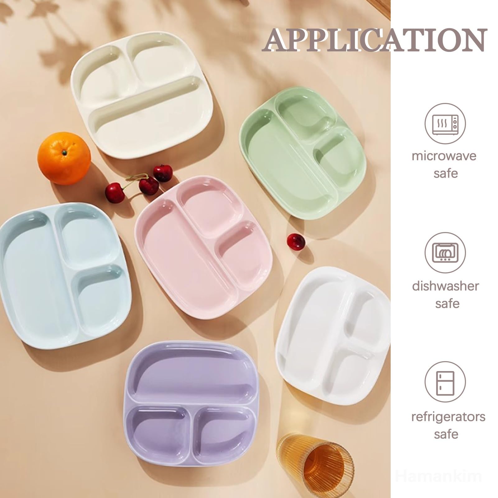 Piatti, Vassoio Cena Diviso, Piatti Di Controllo Delle Porzioni Phnom Penh, Piatti Divisi For Adulti, Piatto Di Controllo Delle Porzioni In Ceramica