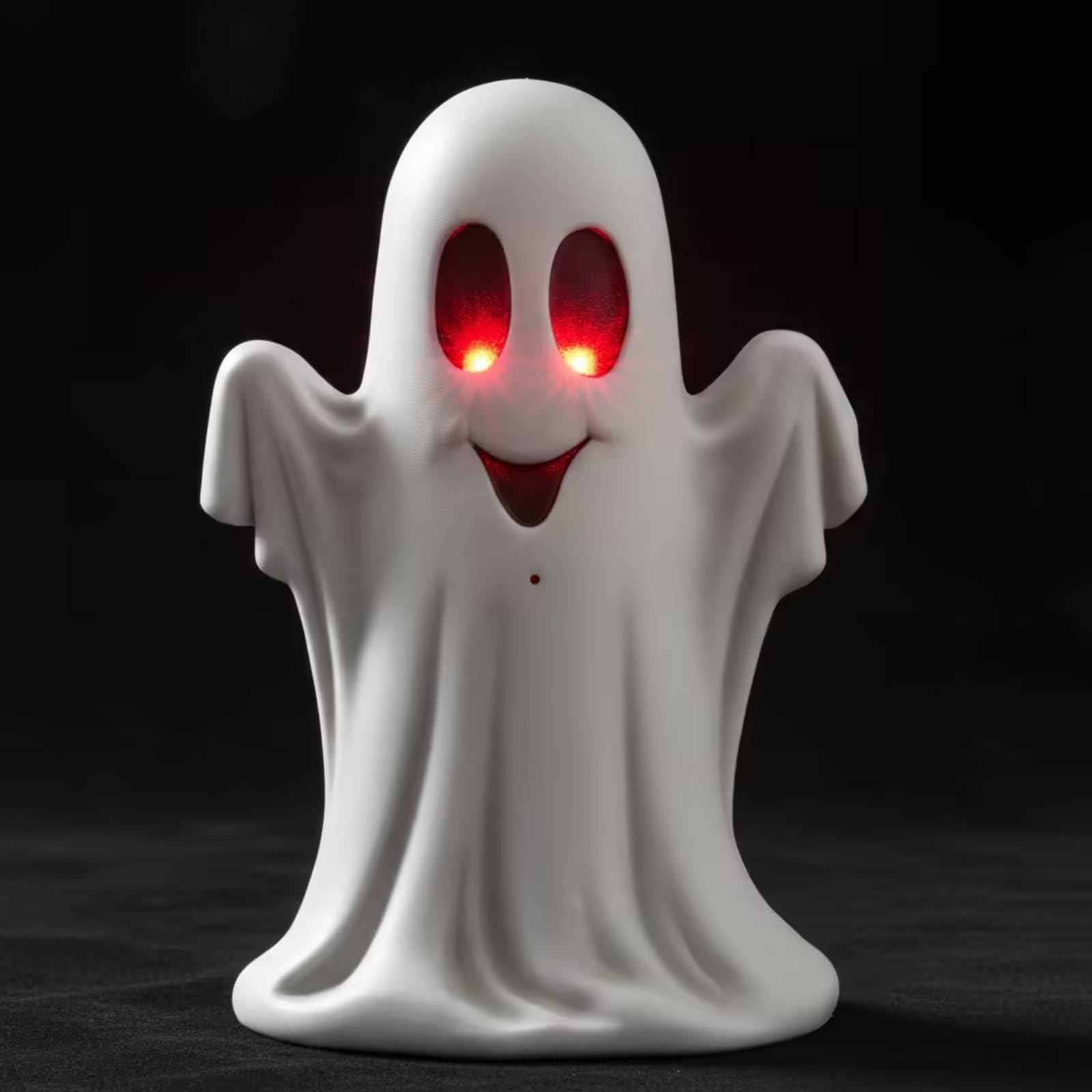 Amagogo Halloween Leuchtfigur Geist Deko Figur Lampe Fensterdeko mit Steuerpunkt Vorn Und Fach Hinten Rotes Schimmern für Eingang Wohnzimmer Terrasse Fest