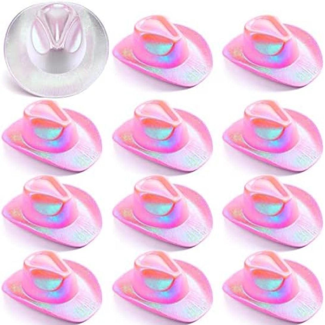 Cappelli da cowboy per feste, confezione da 12, fosforescenti.. | Design Glow-in-Dark, per gruppi di addio al nubilato, feste a tema western