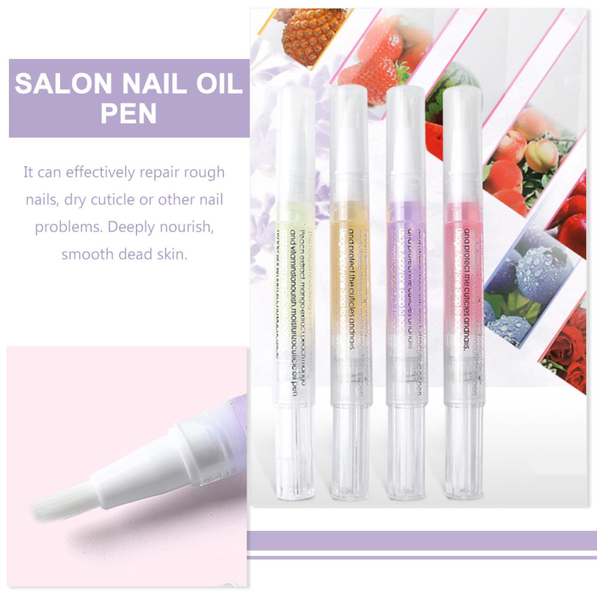 Bolígrafos de Aceite Nutritivo para Uñas 10piezas Aceite Mineral y Cera de Abejas para Nutrir Cutículas y Fácil Aplicación en Salones de Manicura