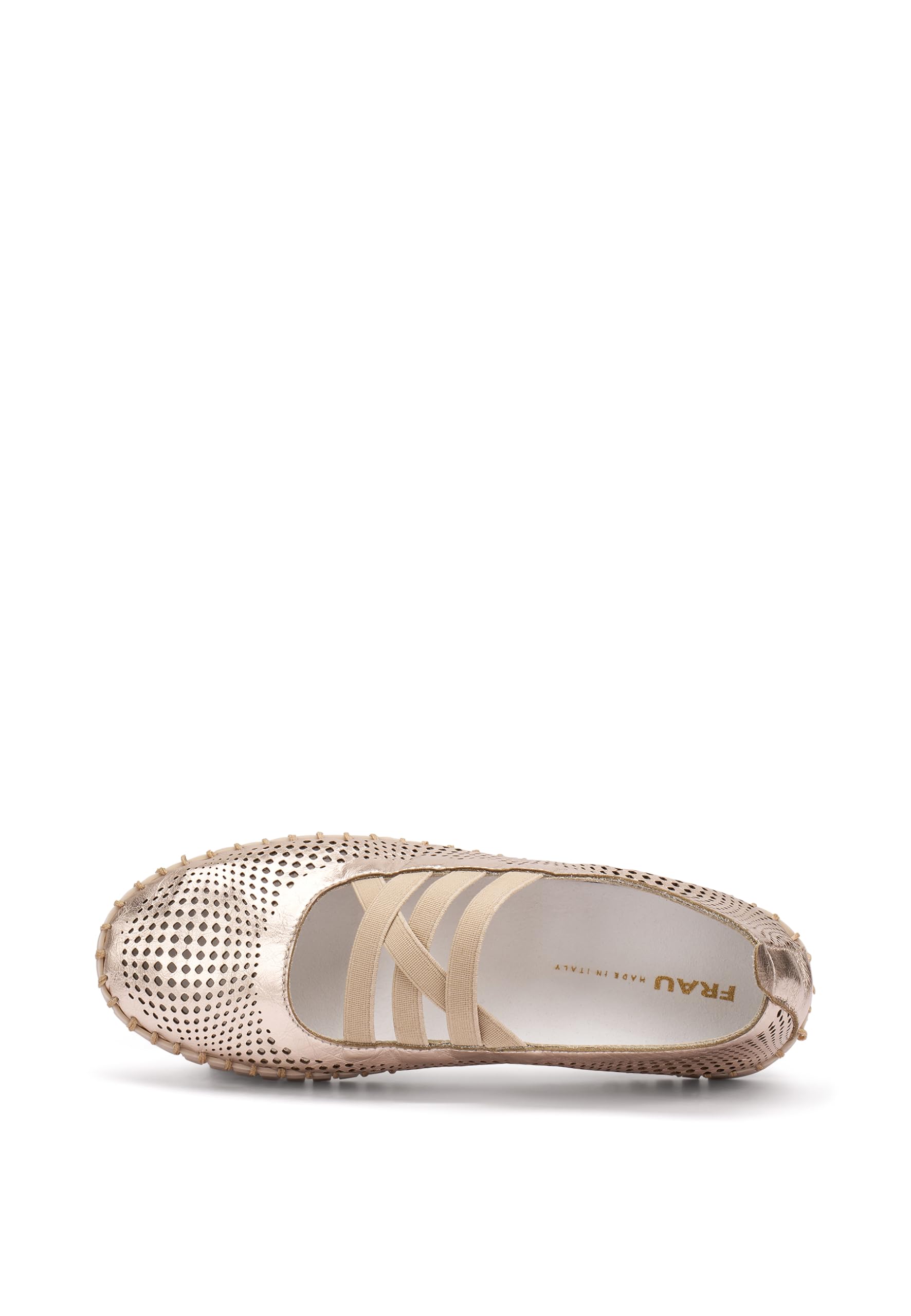 Frau - Ballerina in Pelle Laminata laserata