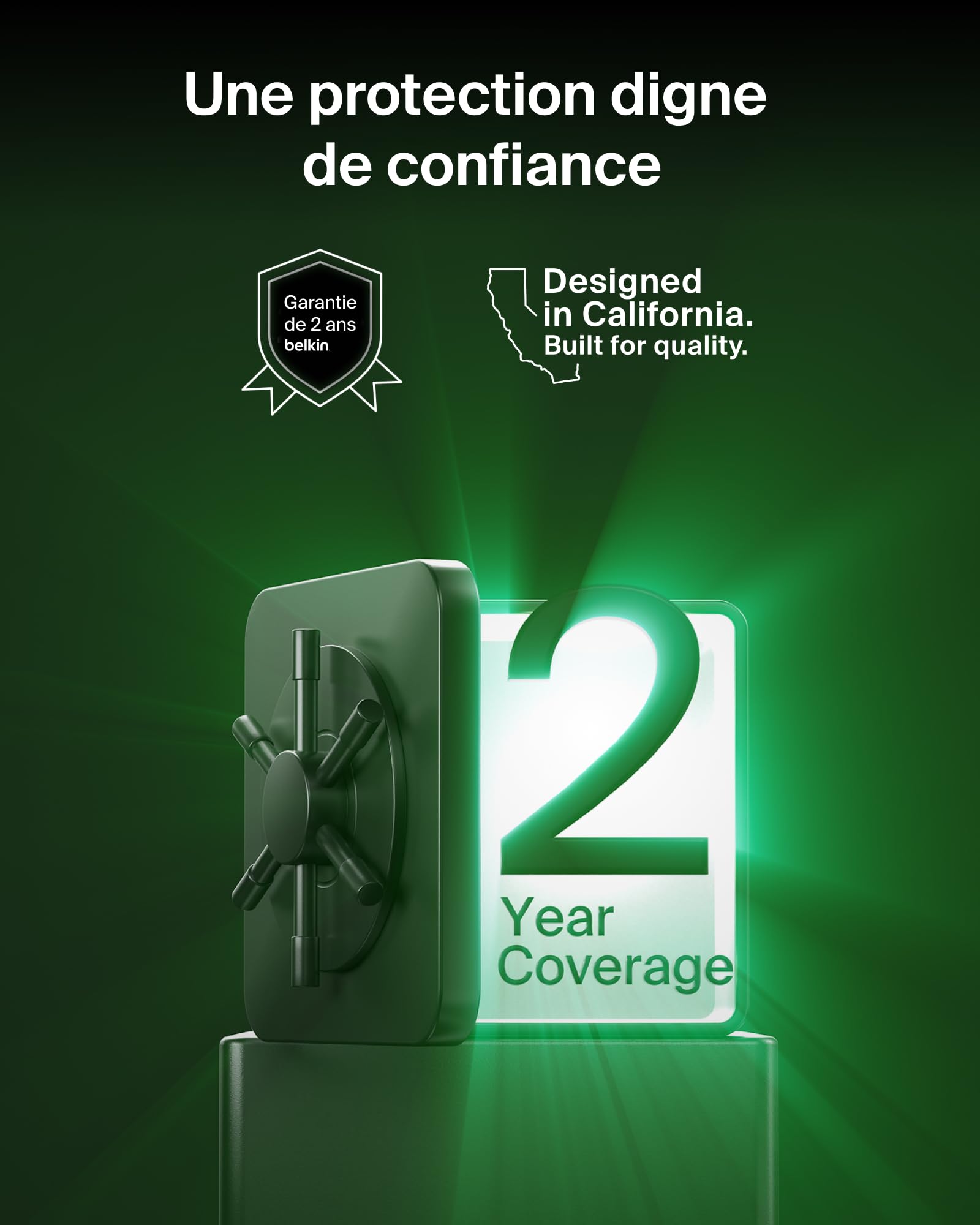 Belkin UltraCharge Station sans Fil 3-en-1 avec Qi2, 25 W - Blanc | Chargeur Magnétique Qi2.2, USB-C, Chargeur Sans Fil Pour iPhone, Galaxy, Écouteurs, Montre Connectée, Adaptateur Secteur 45 W