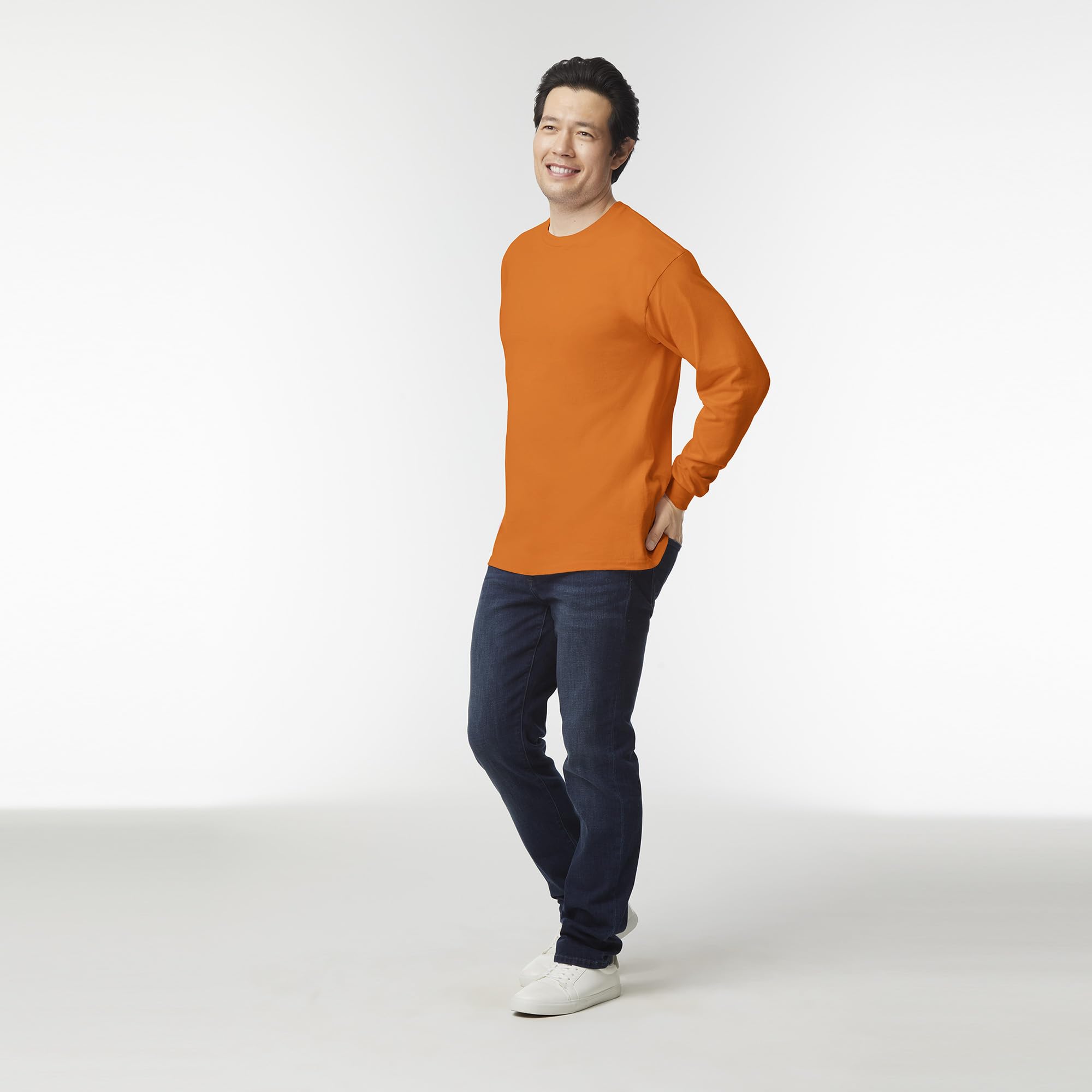 Gildan T-shirt en Ultra Coton, à Manches Longues, Style G2400 Homme (Lot de 3)