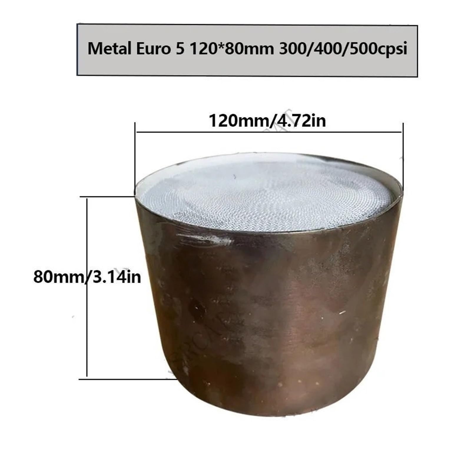 Katalizator Układu Wydechowego Samochodu Euro 5 120 * 80MM 400/500 Ogniw Metalowy Wysokoprzepływowy Uniwersalny katalizator z wlotem/wylotem