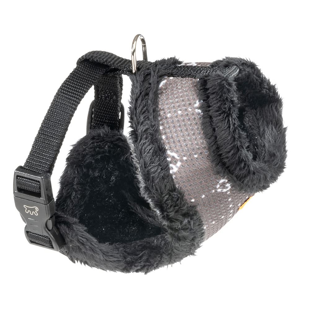 Ferplast Arnés Para Perros Gatos Nikita Fur S, Transpirable, Piel Ecológica Suave, Cintura Ajustable, Taupe - Image 2
