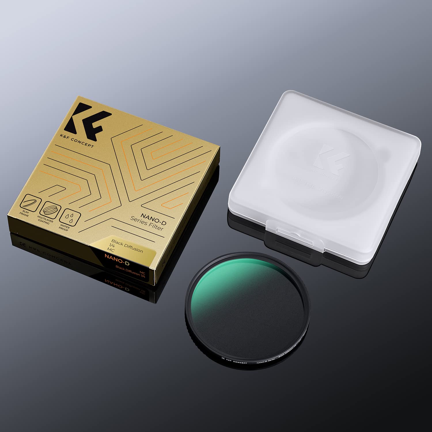 K&F CONCEPT Black-Mist 1/4 Filter 77mm aus Optischem Glas Mit 24-lagiger Nano-Beschichtung für Videoaufnahmen/Portraitfotografie (Nano-Dazzle)