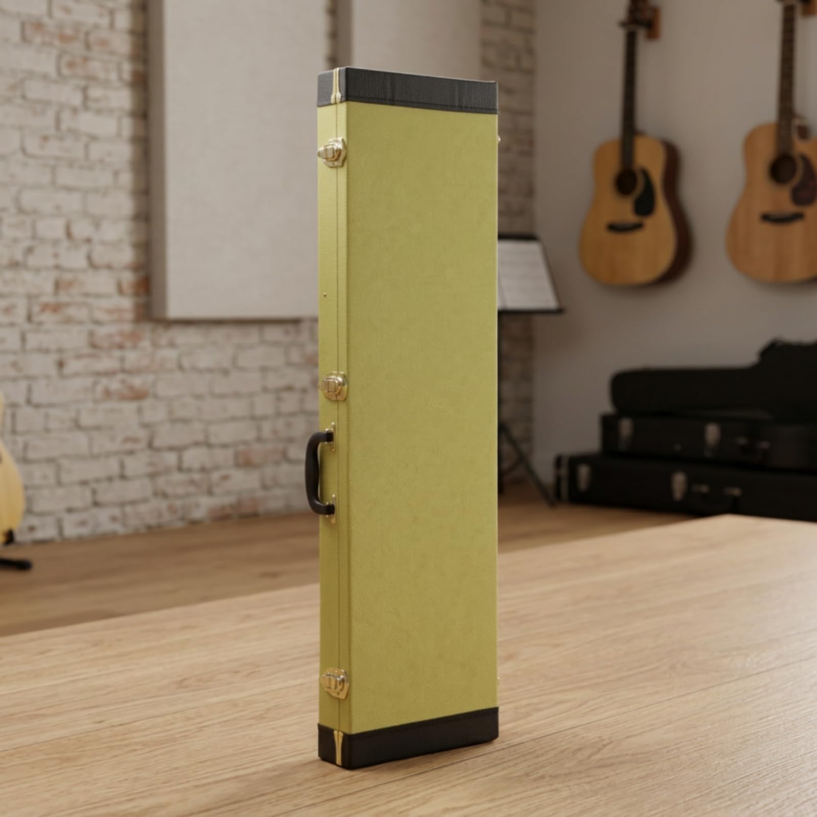 Custodia Elettrica per Chitarra Rettangolare Custodia Rigida Valigetta Astuccio con Interno Imbottito in Peluche Chiusura con Serratura Struttura