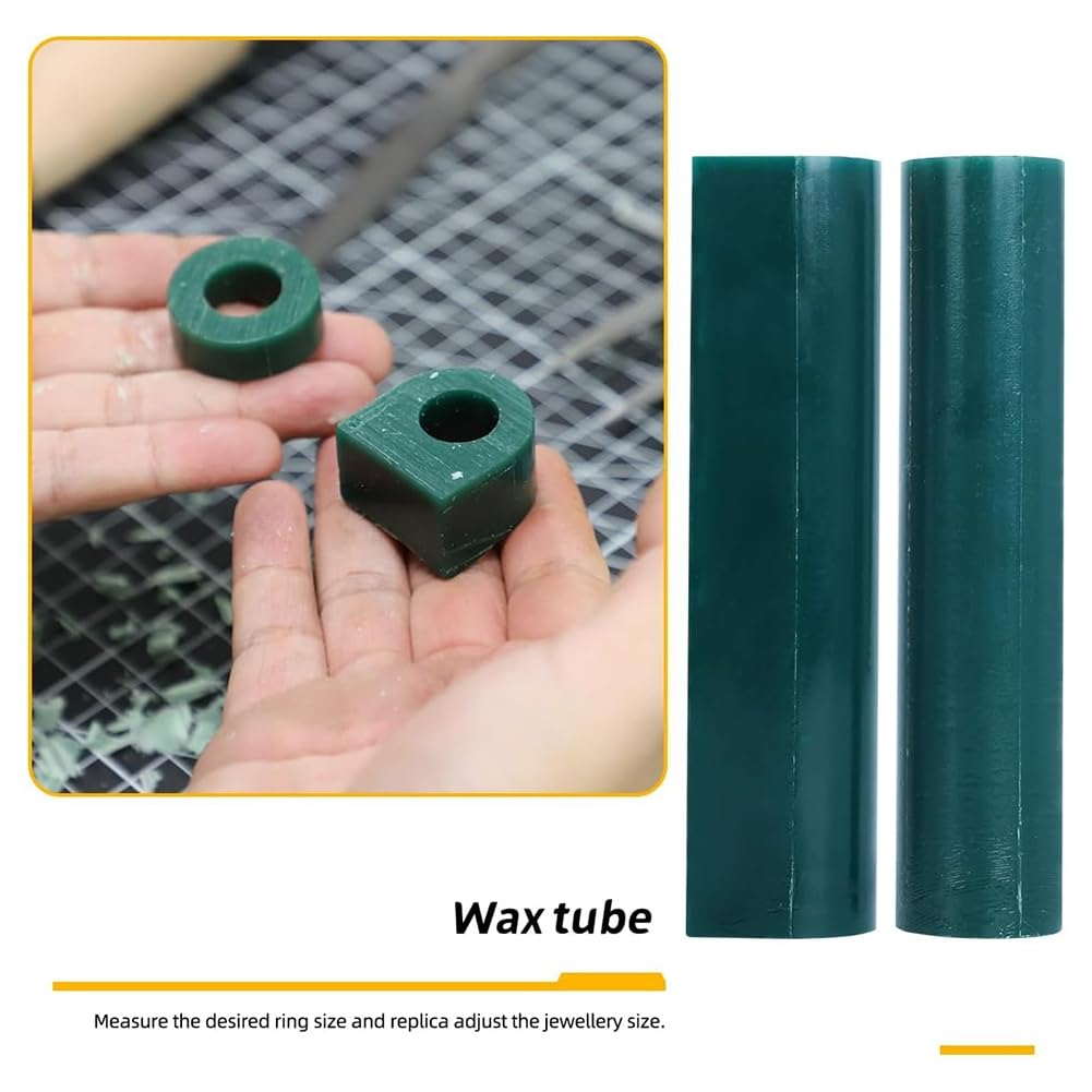 Kit de herramientas para tallar anillos de cera, kit de moldes de cera para joyería, tubo de cera, joyeros, marco de sierra de cera, anillo de lima de cera