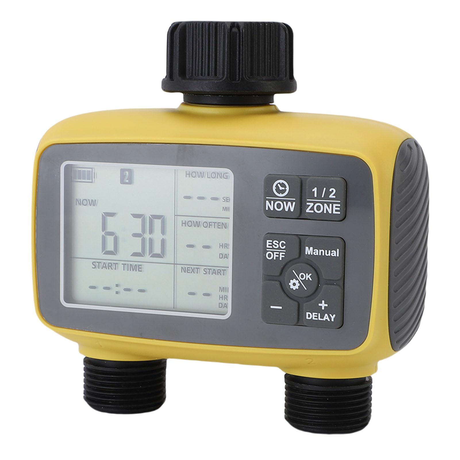 Jeffergarden Temporizzatore per Irrigazione, Timer per Irrigazione a Doppia Uscita con Ritardo Pioggia Programmabile per da Giardino, di del Prato Automatico per