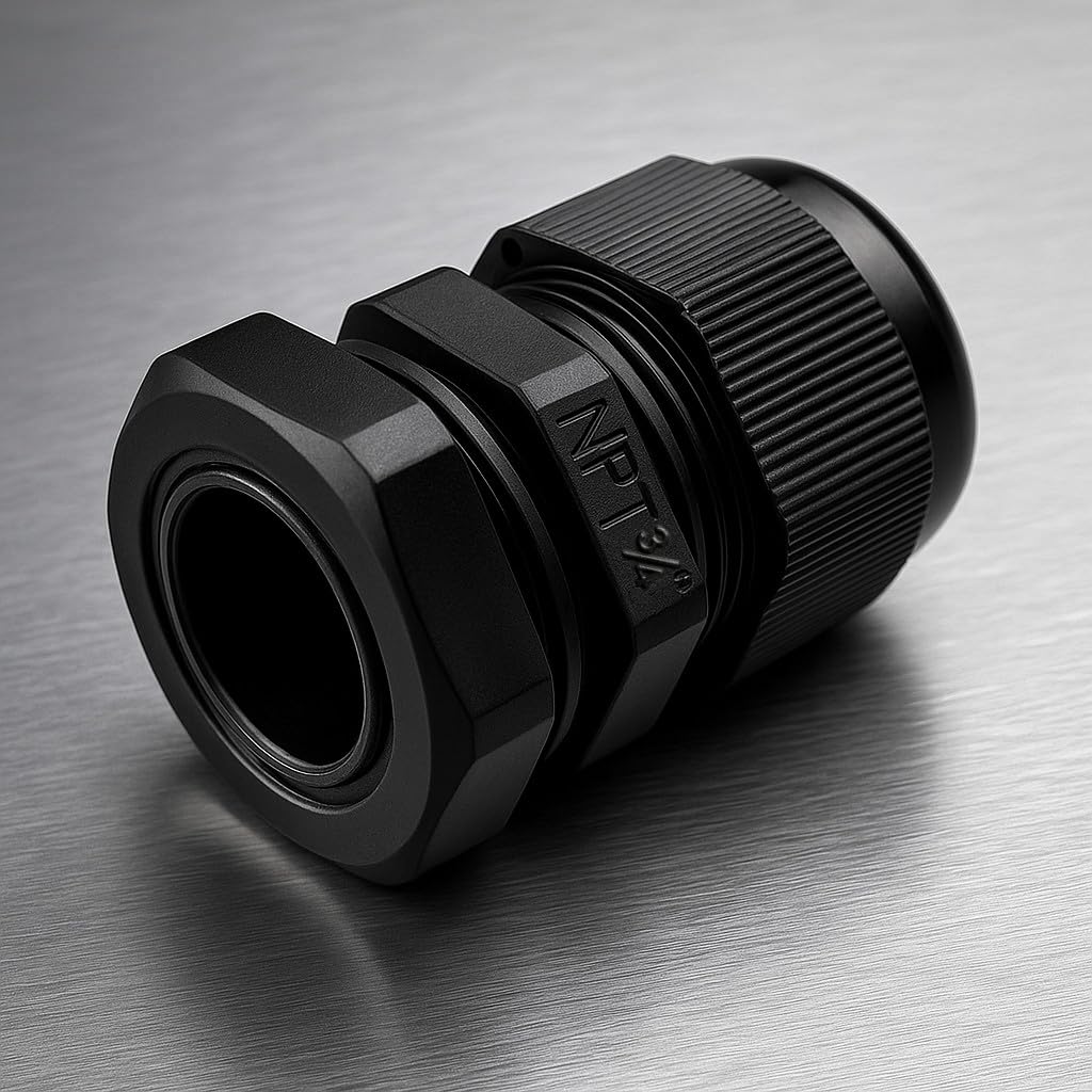 MGI SpeedWare Pressacavo in nylon NPT per serracavo - Confezione da 100 (1,9 cm, nero)