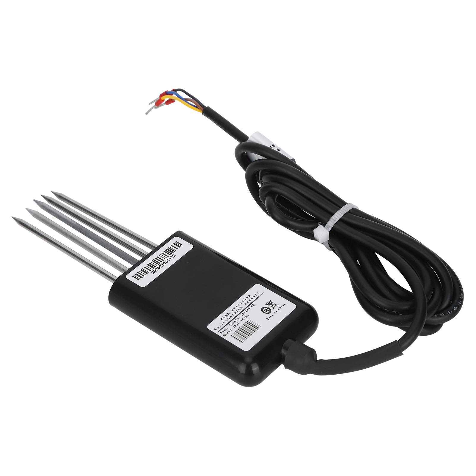 Czujnik Gleby Tester pH NPK Wilgotności EC Przewodności Temperatury IP68 13,8x4,5 cm Plastik Stal Żywica Epoksydowa