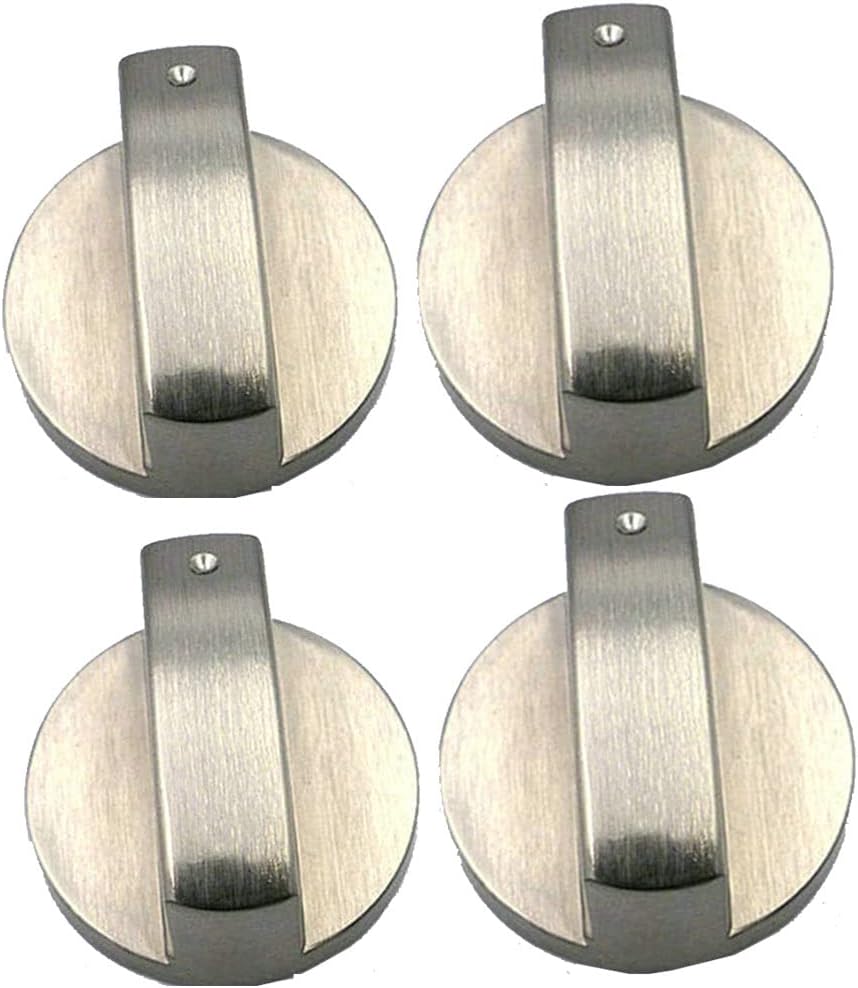 ELEGANTTIN 4 PCS Gas Stove Knob 6mm Universal Cooker Replacement Knobs