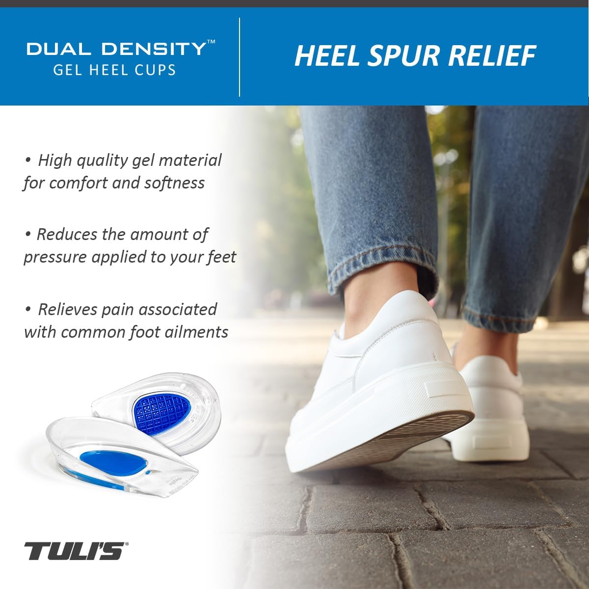 Buy Tuli's Dual Density Gel Heel Cups Large at Ubuy Turkey