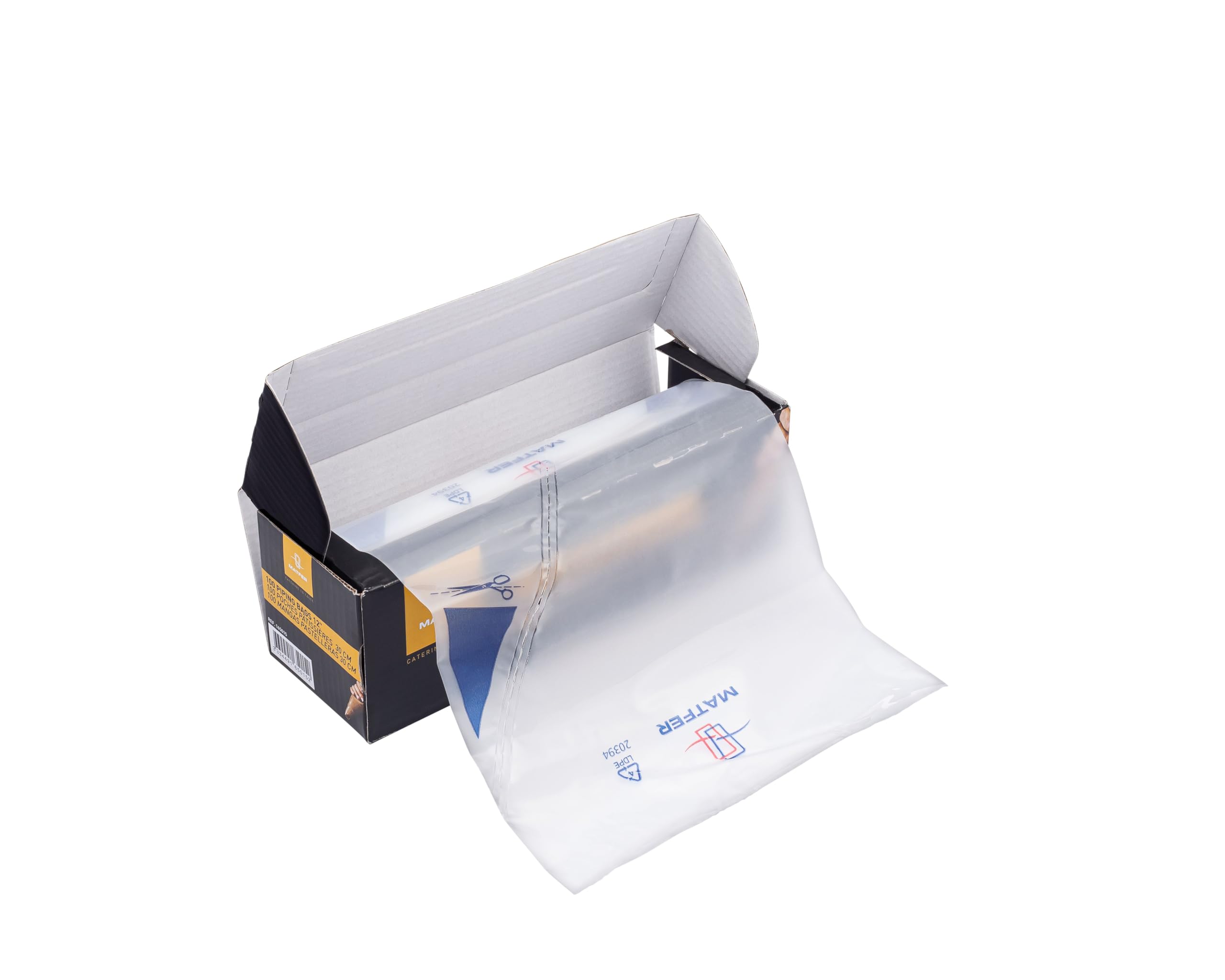 Matfer Bourgeat Sacs à pâtisserie jetables standard, 45,7 cm, transparents