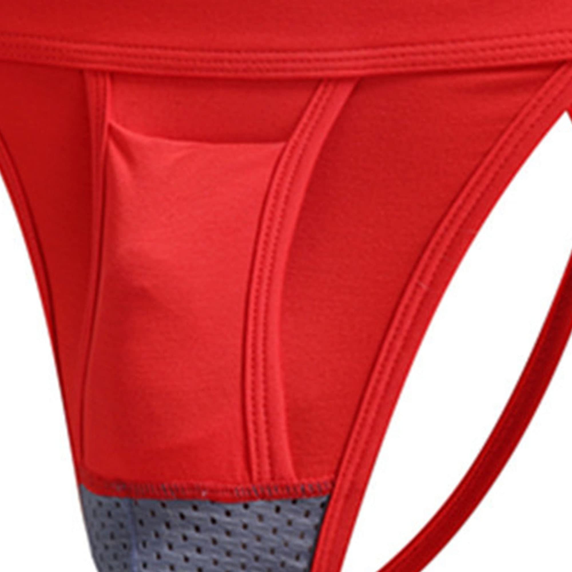 JEShifangjiusu Calzoncillos de malla para hombre, transpirables, translúcidos, cintura baja, convexos, ligeros, tanga, ropa interior Sissy