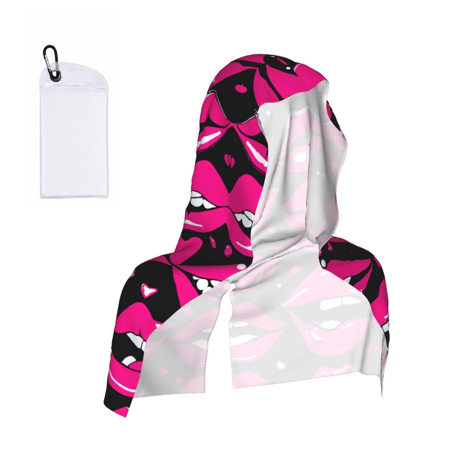 ZYJHYY Lips Print Unisex Swimming Towel Practical Camping Towel Skin-Friendly Cooling Towel For Workout Training