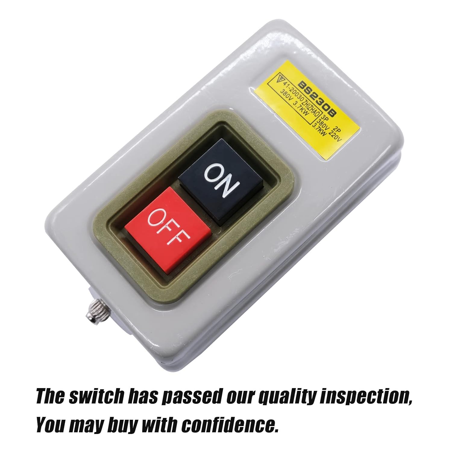 Buy mxuteuk AC 220V/380V Push Button Switch On/Off Start Stop Switch 3