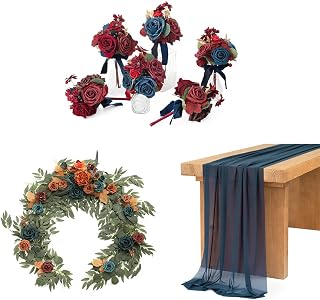 Ling's Moment 8 Pack Wedding Venue Decor Package in Orange Color
