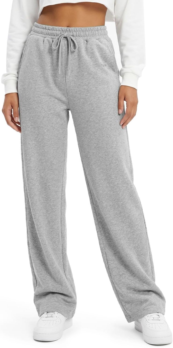 Zylioo Tall Women’s Wide Leg Sweatpants 32"/34" Inseam, High Waist Casual Lounge Pants with Pockets for Tall Women
