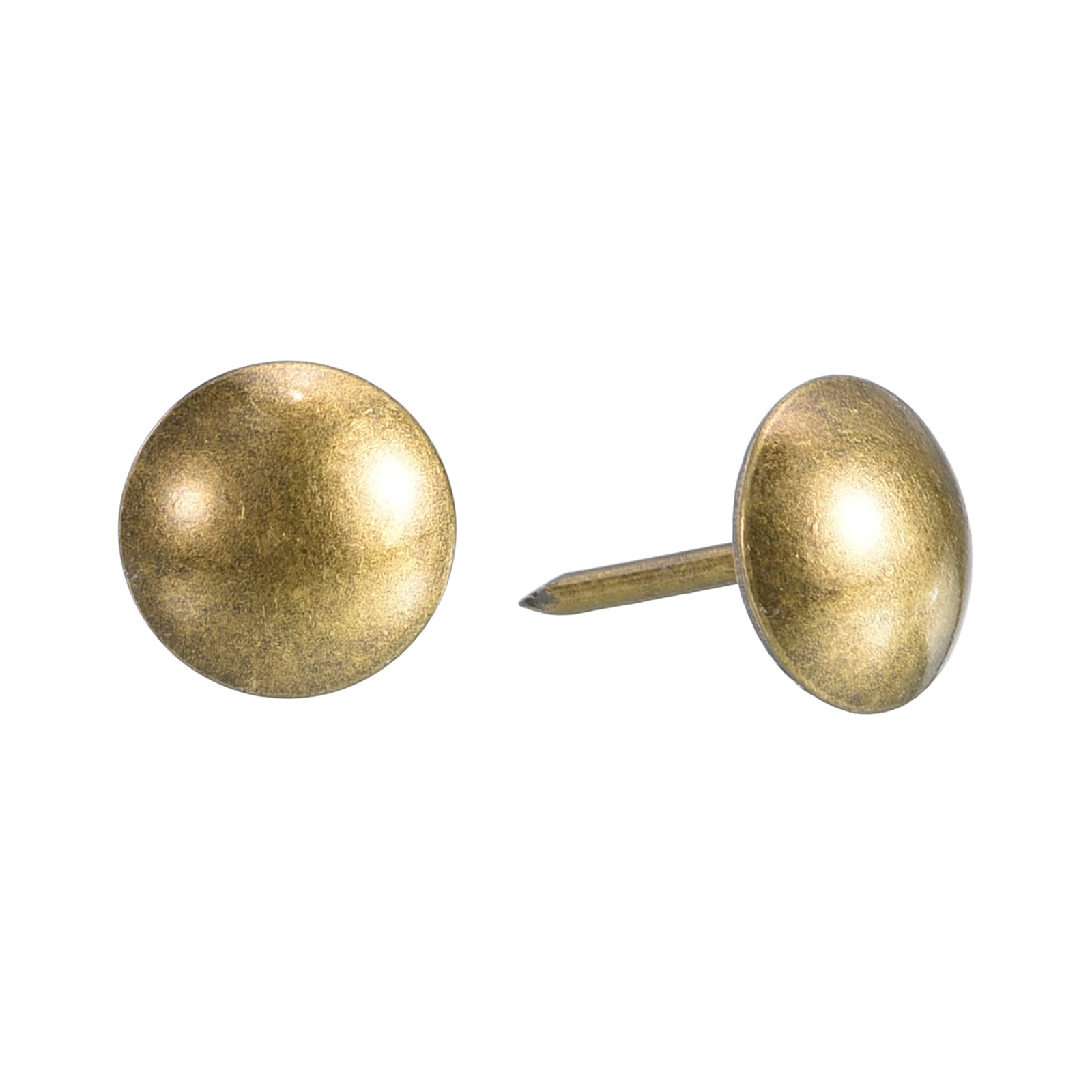 uxcell Upholstery Tacks Nail Pins Furniture, 100Pcs 11x17mm Thumb Tack Pins Assortment Kit Carbon Steel for Home Sofa DIY Decorative Nail Heads Nails,