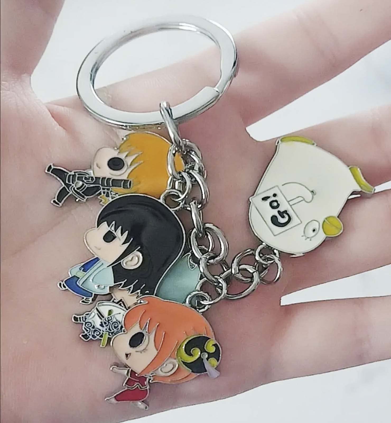 Amazon.co.jp: LAOMI 銀魂 キーホルダー 坂田銀時 神楽 土方十四郎