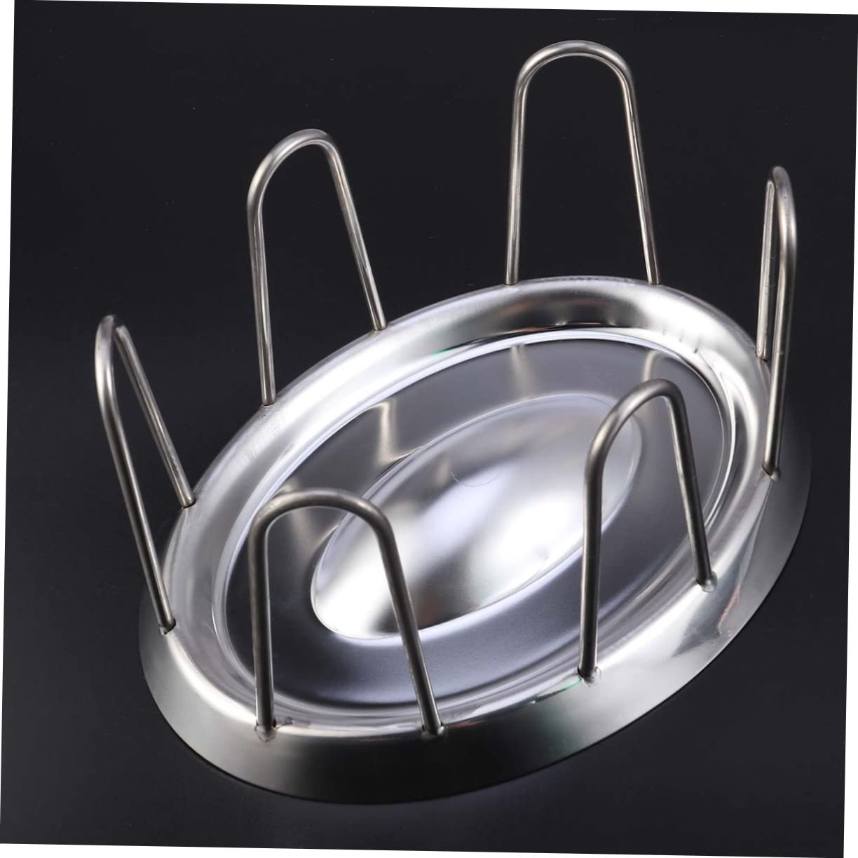 Ciotola per Cibo per Tartarughe in Acciaio Inox Mangiatoia per Rettili Ciotola per Tartarughe Forma Rotonda Accessori per Animali Domestici