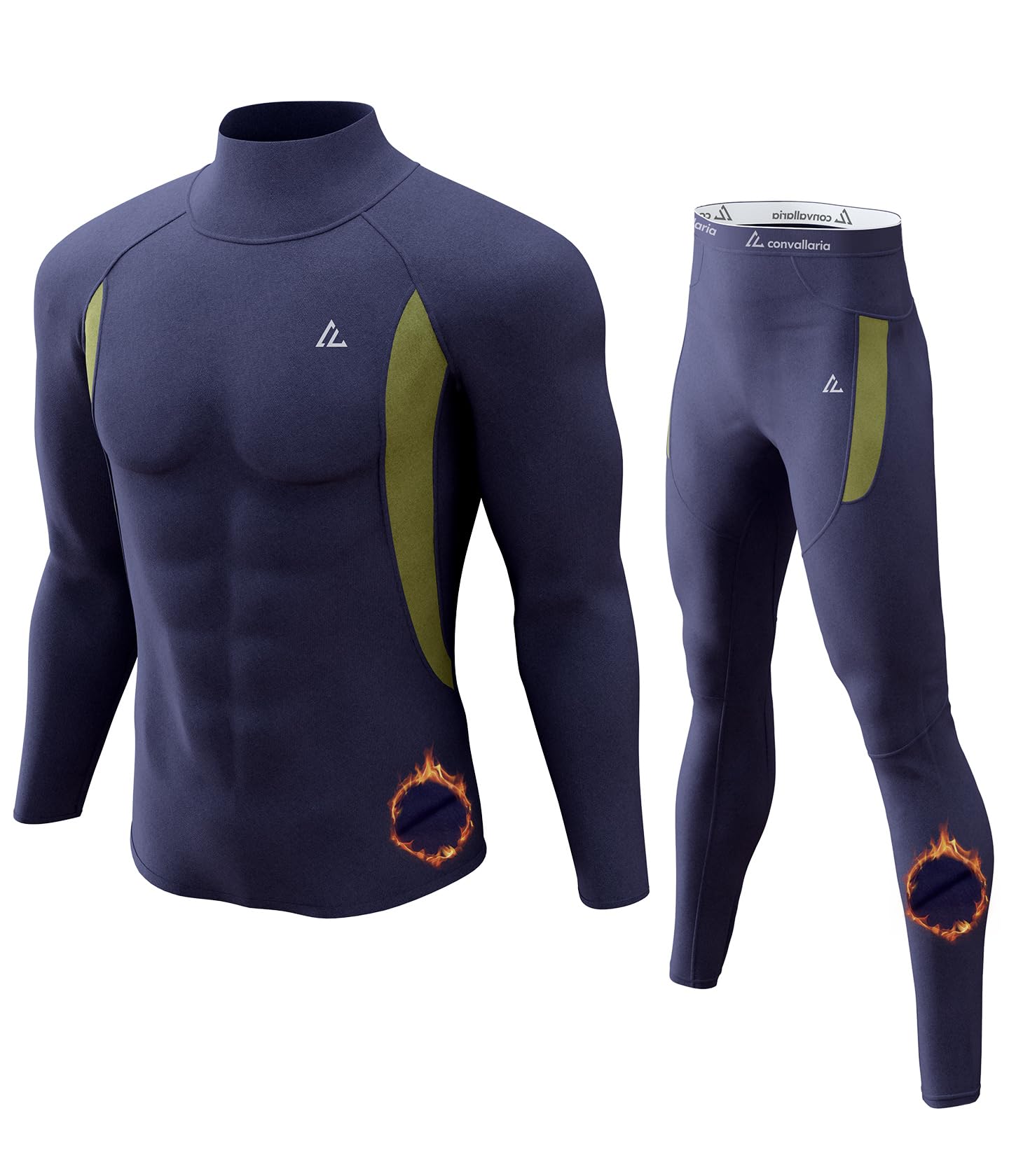 Mens Thermal Underwear Long Johns Set Cold Weather Hunting Base Layer