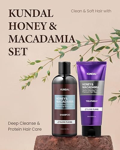 Miniatura 2 de KUNDAL Juego de champú y acondicionador natural para el cabello aroma a ylang ylang - Reparación del cabello de daño definitivo fortalecer, nutrir y