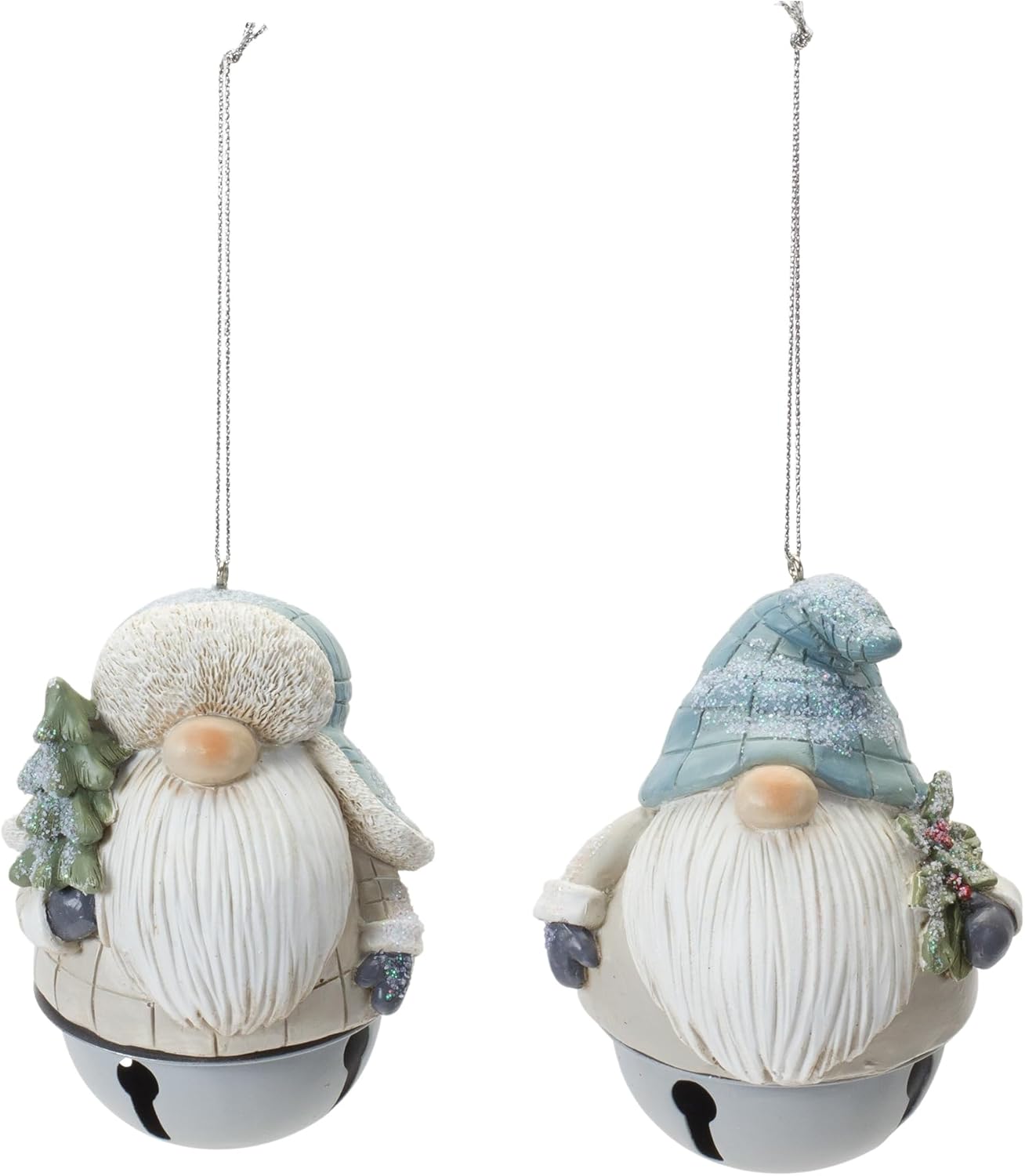 Melrose International Gnome Sleigh Bell Ornament (Set of 12)