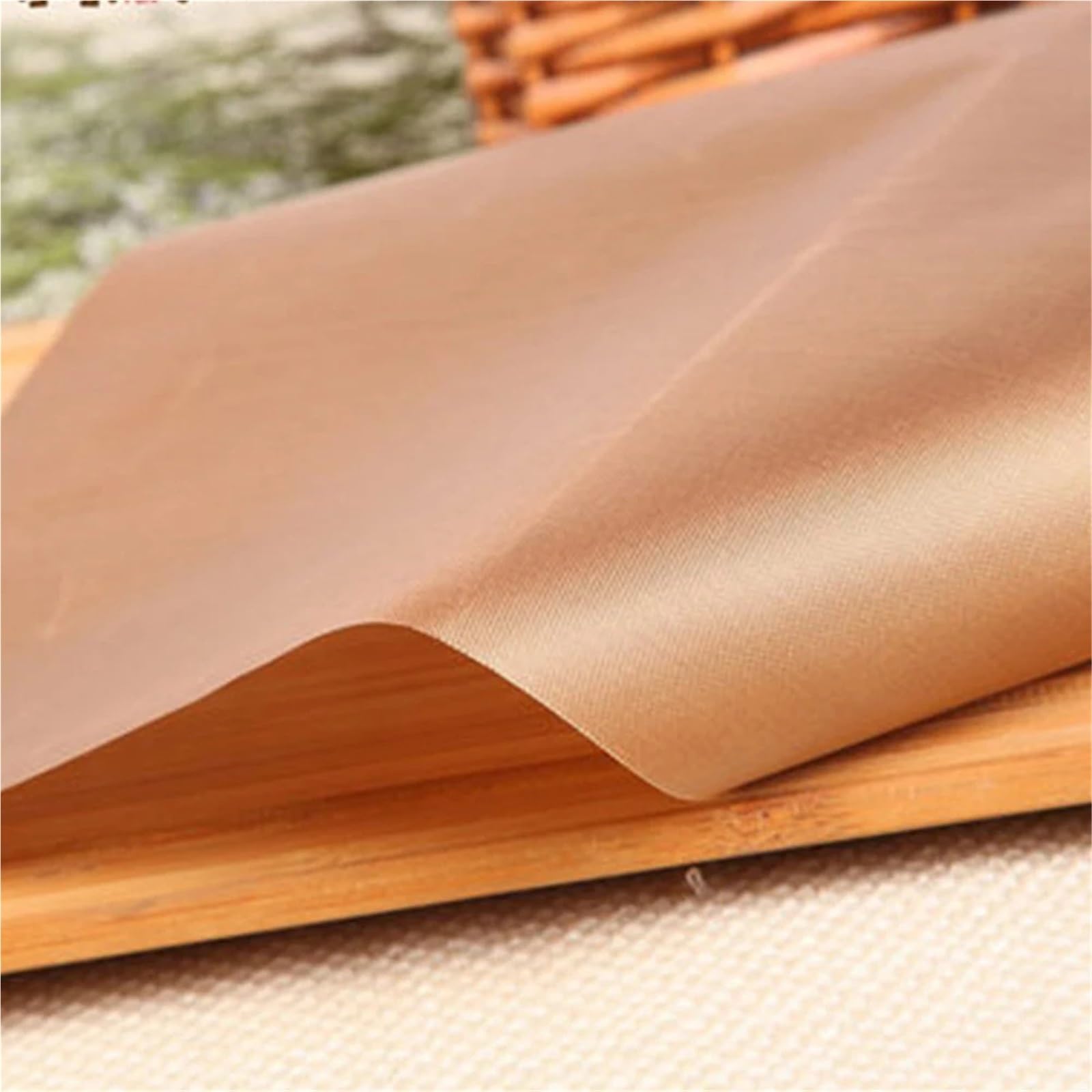 Tapete Para Horno Papel for hornear antiadherente reutilizable, hoja resistente a altas temperaturas, horno, microondas, parrilla, estera for, 3 uds(Coffee,L)