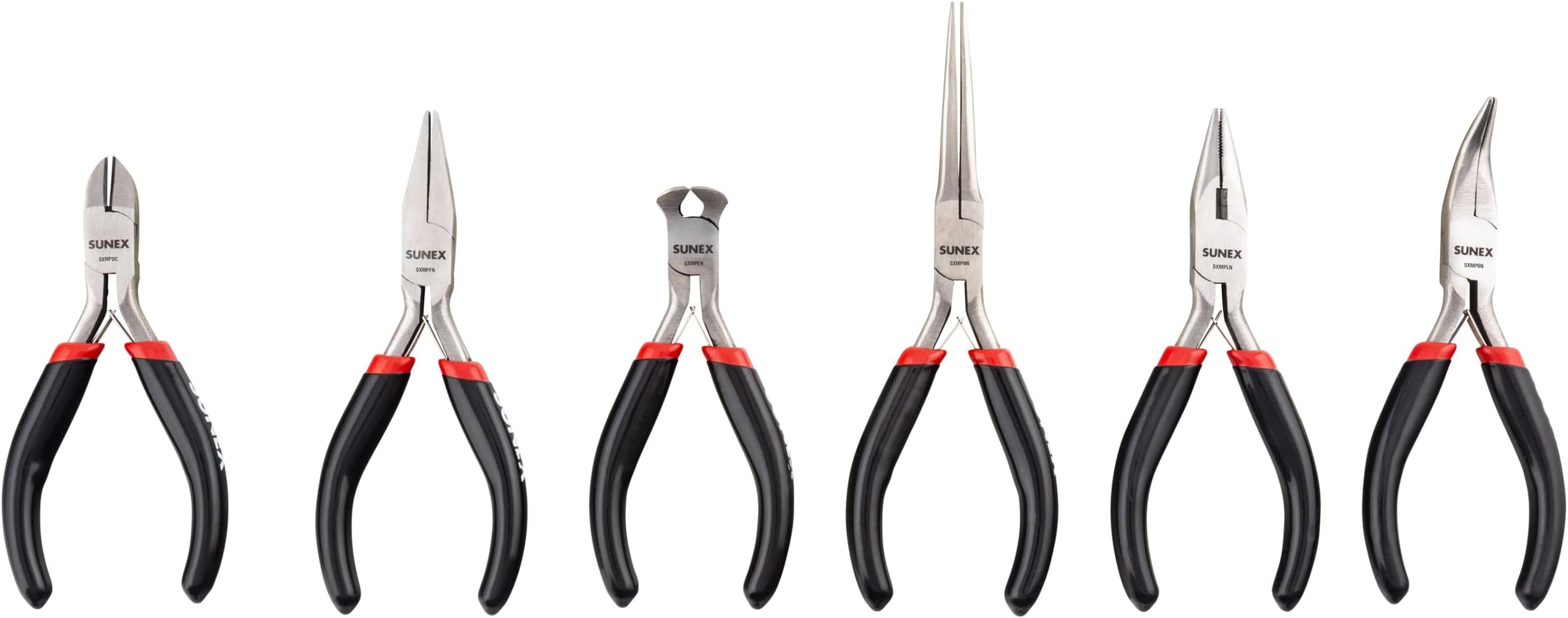 Sunex Tools - 6 PIECE MINI PLIERS SET IN STORAGE TRAY