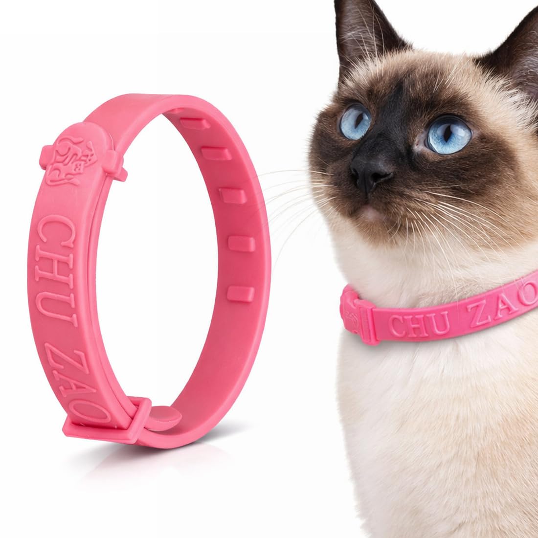 1 x Anti-Flea Collar for Cats and Dogs, Anti-Parasitic Collar Repellent for Ticks and Lice for Small and Medium Pets, Grey