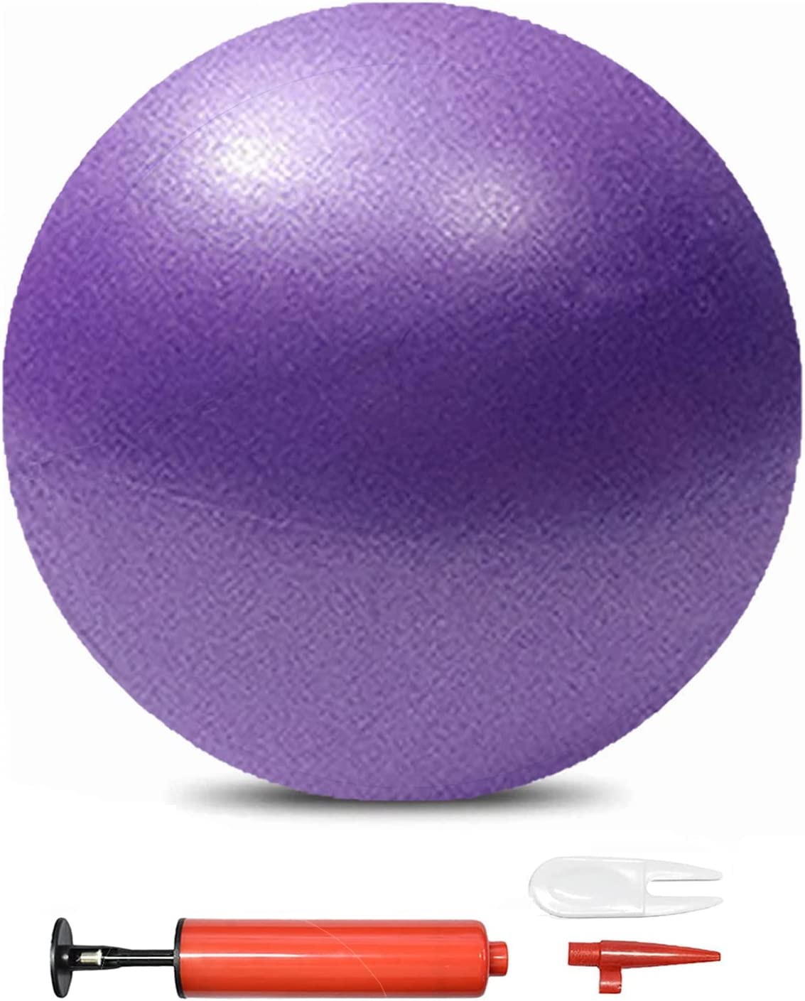 QISHOP Mini Pilates 6 inch Exercise Ball for Yoga,Small Pilates Core Training and Physical Therapy, Improves Balance Home & Gym & Office with Pump(Purple)