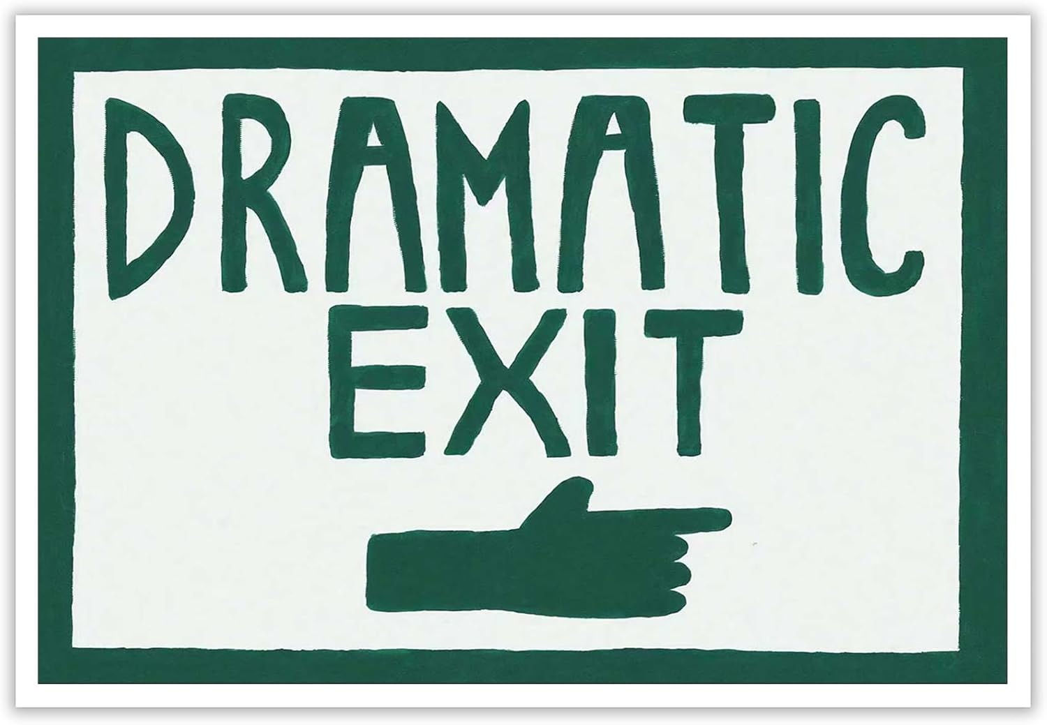 This Is A High Class Joint Print Painting Retro Funny Black And White Quote Wall Art Olive Green Typography Canvas Posters Trendy Minimalist Pictures Decor for Bathroom 16x24inch Metal Black Frame