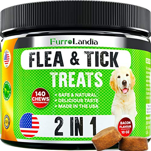 Furrolandia chewable flea & tick treats for dogs - made in us…