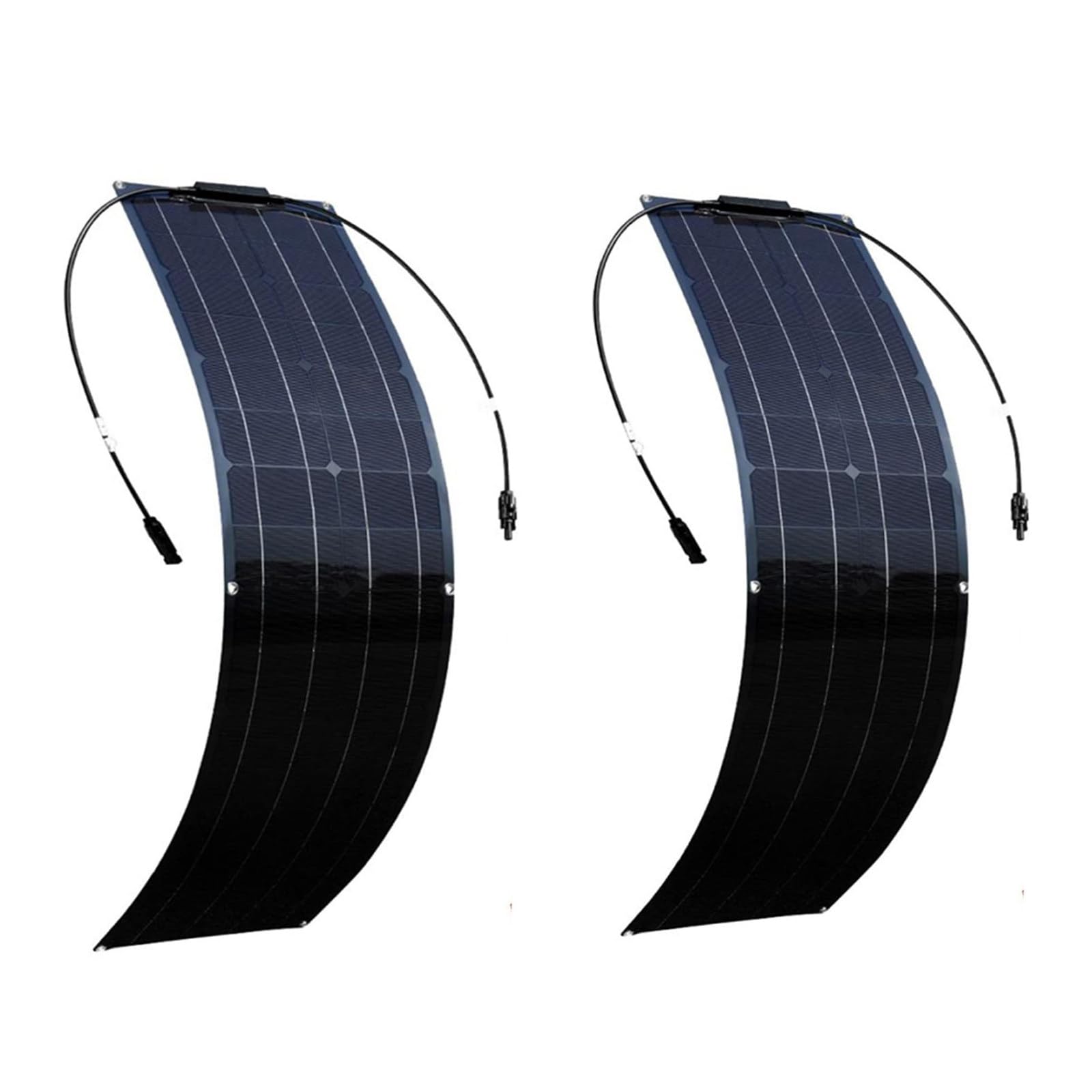 Kindevieft Light 200W 18V Flexible Solar Panel 2Pcs Monocrystalline Photovoltaic Pv Module, Waterproof Weight Solar Panel For Rv Boat Cabin Tent Car Trucks Trailers