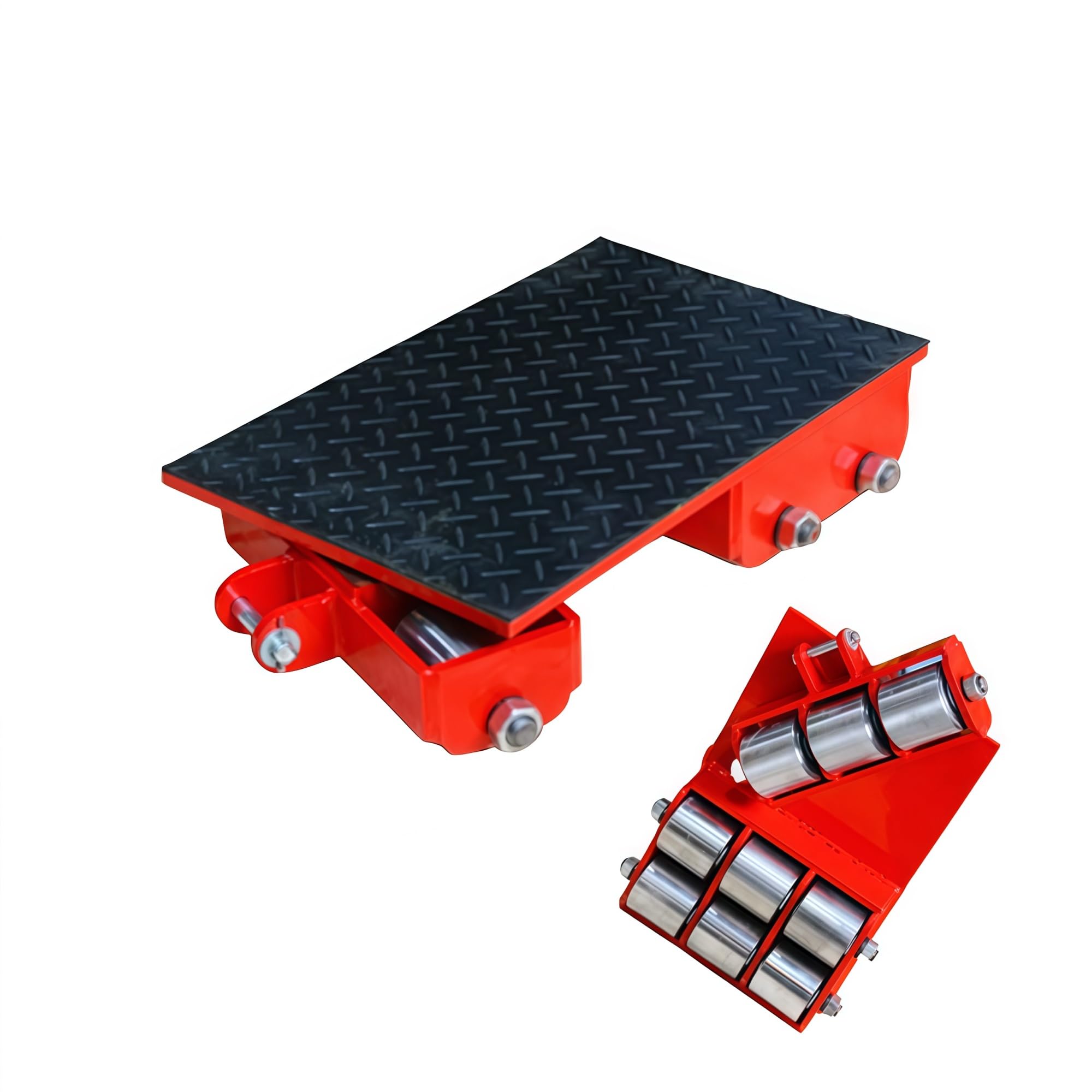 Carrello per macchinari pesanti, capacità 12000 libbre, rotazione a 360°, per lo spostamento di attrezzature pesanti, ruote in acciaio, soluzione di trasporto di rotolamento