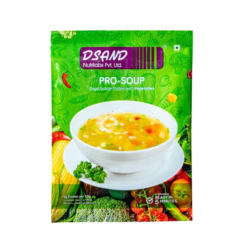 DSAND PRO-Soup Soya Isolated Protein with Vegetables (35 Gram, Pack of 12)