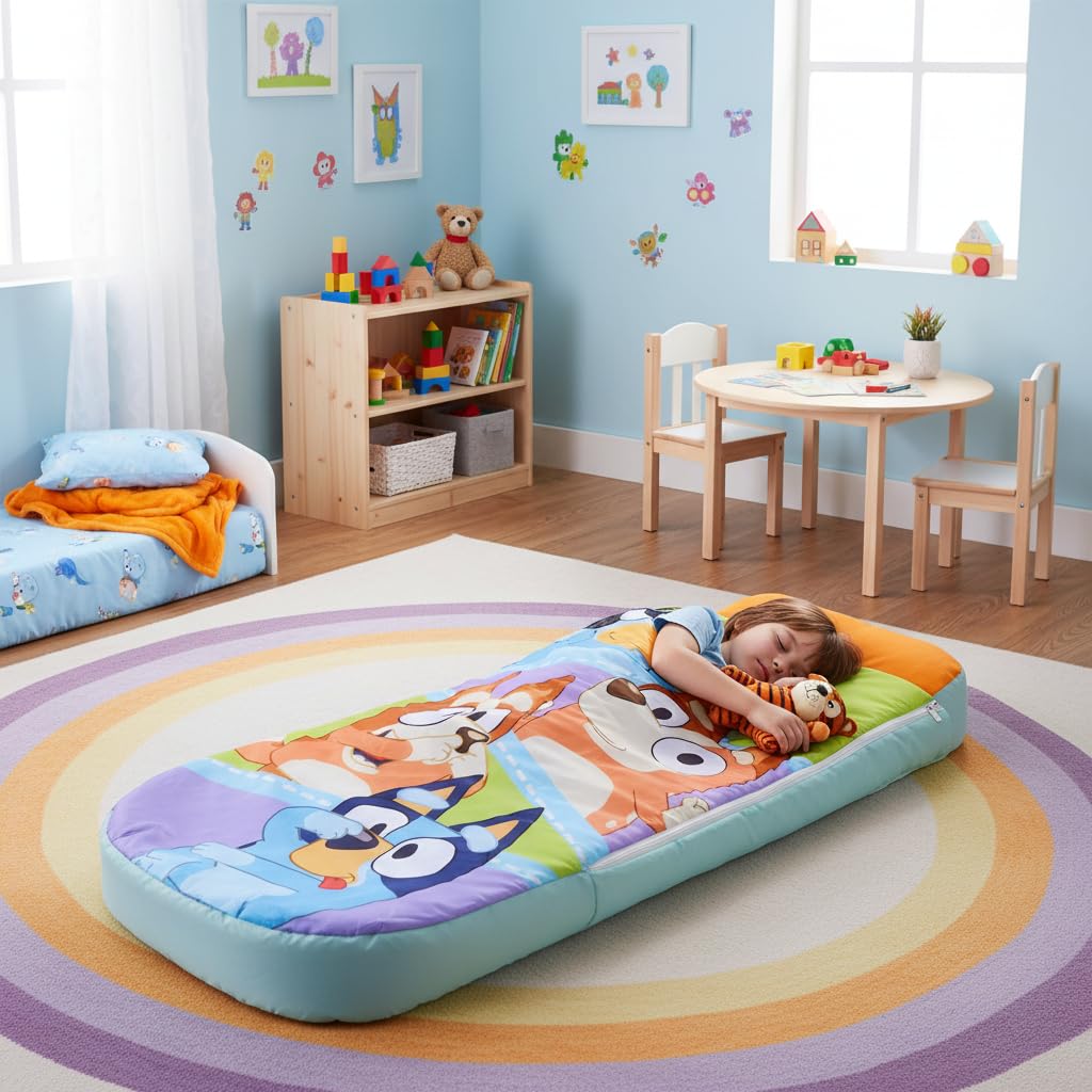 Bluey Matelas Gonflable Officiel ReadyBed pour Enfants avec Pompe