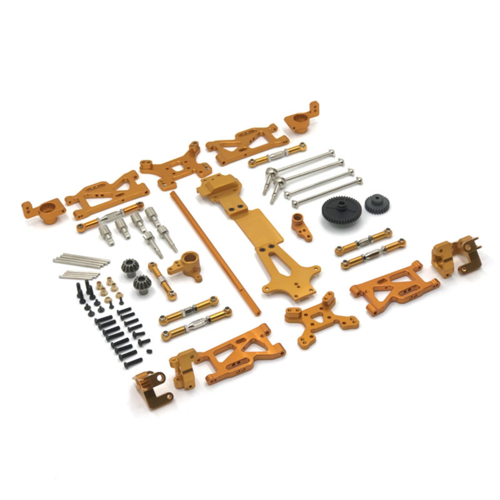 Componenti Industriali Set Sospensione RC Upgrade Metallo Completo Ricambi Cuscinetti Assi CVD Snodi Sterzo Ingranaggi Alberi, Oro