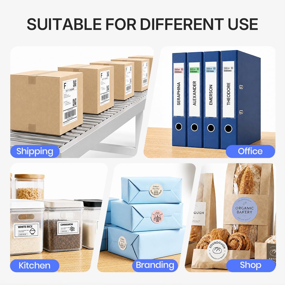 Stampante termica Bluetooth per etichette di spedizione, stampante termica diretta portatile 4x6, compatibile con iPhone, Android, Windows e Mac, ampiamente utilizzata per USPS UPS Amazon