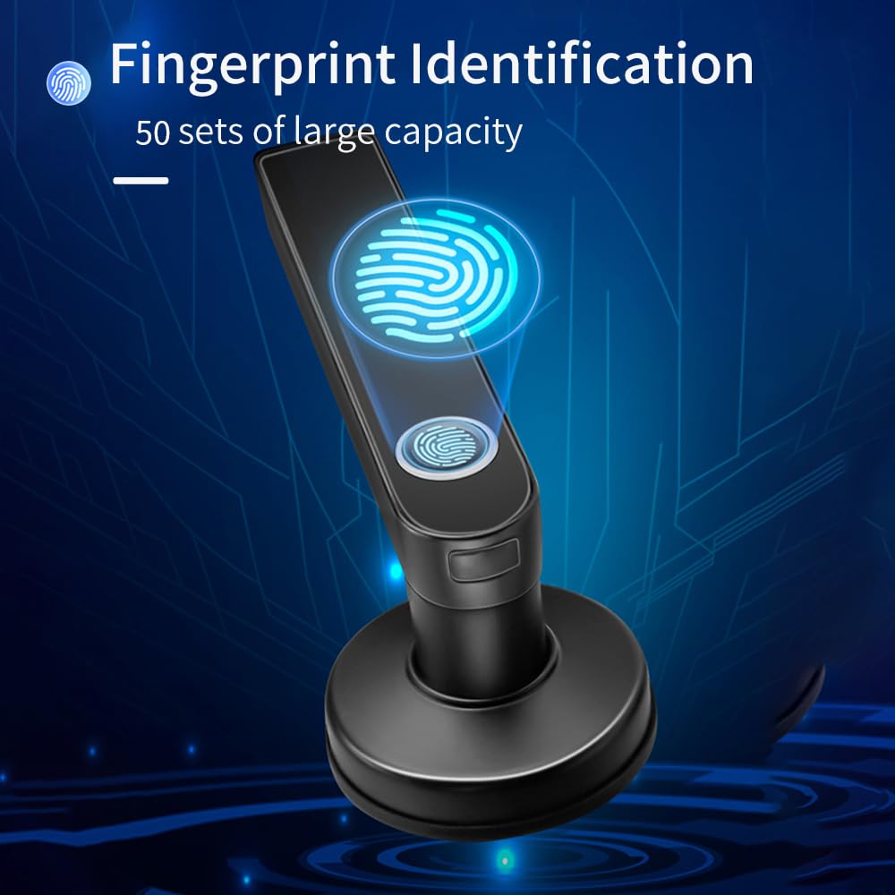 NEWFUN Türschloss mit Fingerabdruck,Fingerabdruck Schloss Haustür,Smart Home Türschloss,Mit Schlüssel, Schlüsselkarte, Bluetooth APP für Türschloss, wasserdicht
