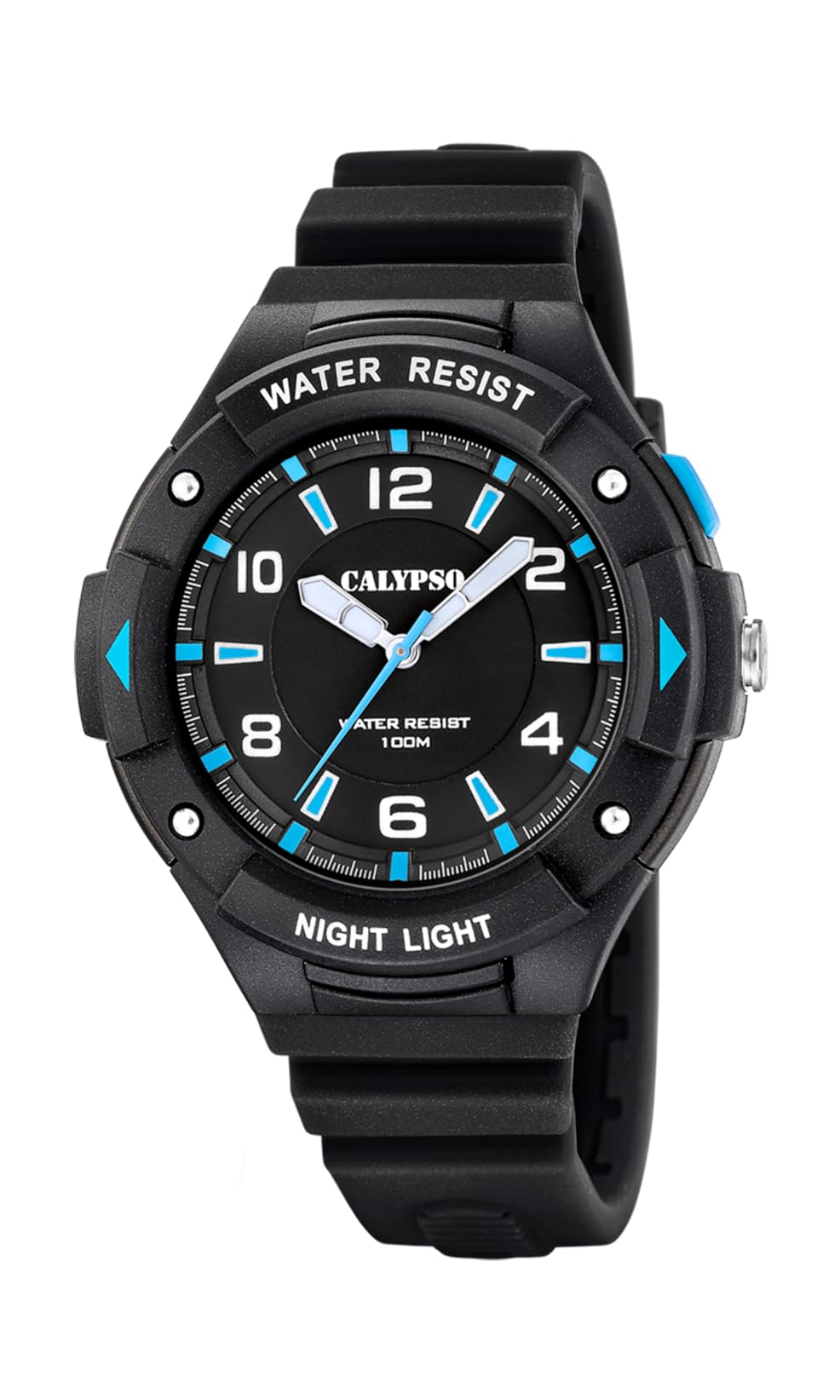 Calypso Orologio Uomo Analogico in Gomma Nero | Orologio al Quarzo, Vetro ad Alta Resistenza, Impermeabile 10 ATM, K5883/4, Street Style