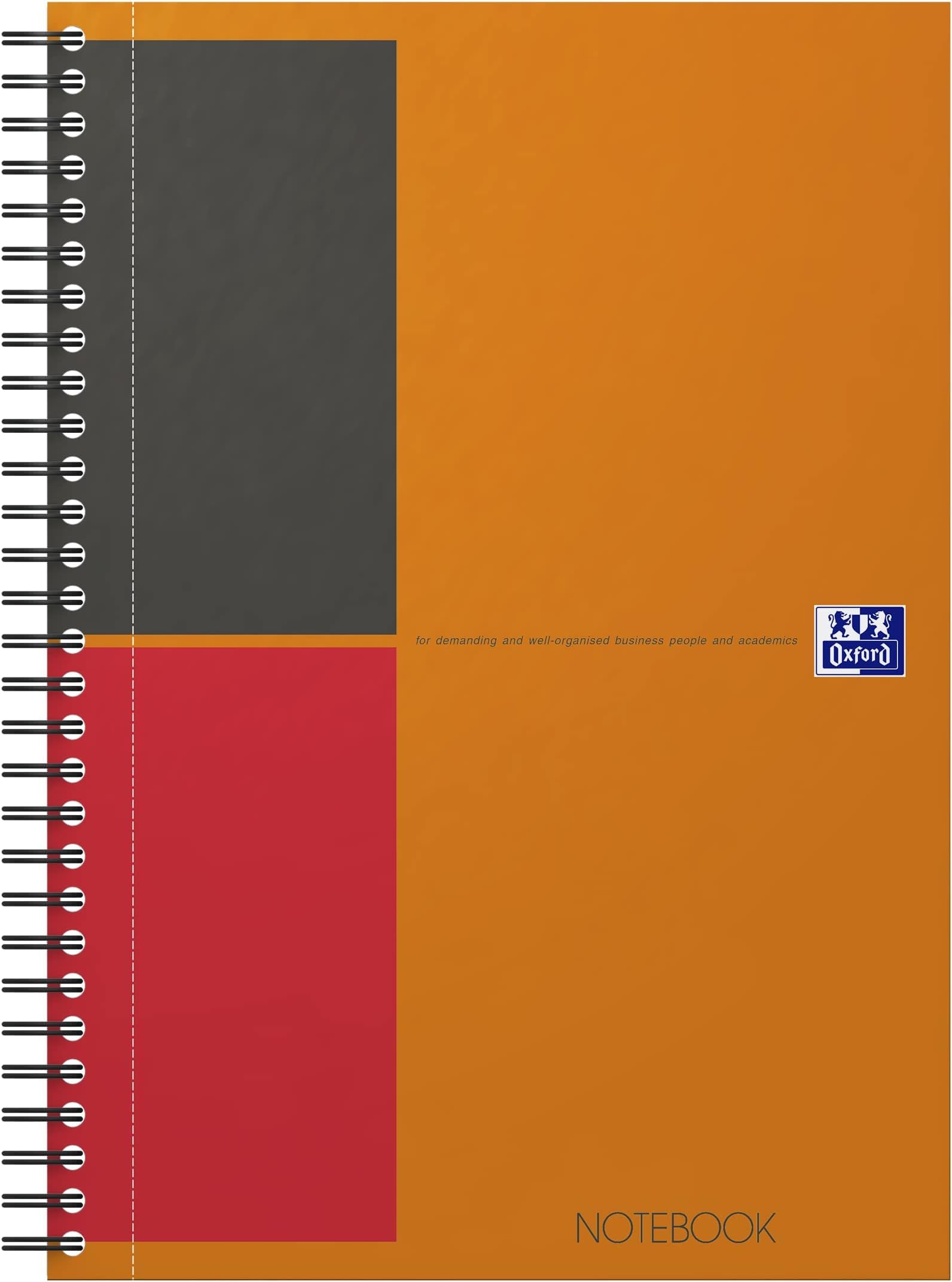 Oxford Cahier International Notebook B5 Ligné 6mm 160 Pages Reliure Intégrale Couverture Carte Orange (Lot de 5)